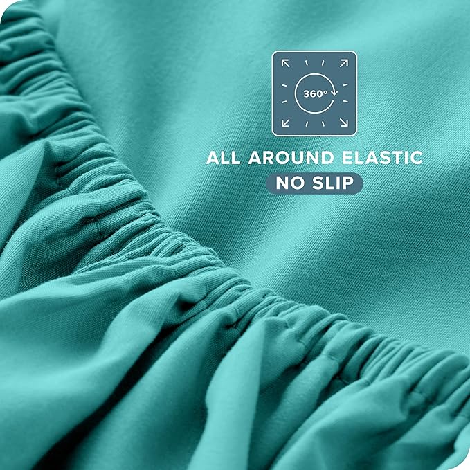 Bare Home Twin Sheet Set - 1800 Ultra-Soft Microfiber Twin Bed Sheets - Double Brushed - Deep Pockets - Easy Fit - Extra Soft - 3 Piece Set - Bedding Sheets & Pillowcases (Twin, Turquoise)