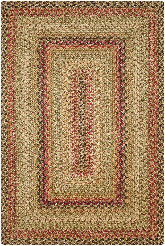 Homespice Kingston Jute Braided Rugs for Bedroom 4x6' – Ideal as Multicolor Country Rugs for Living Room and Bedroom