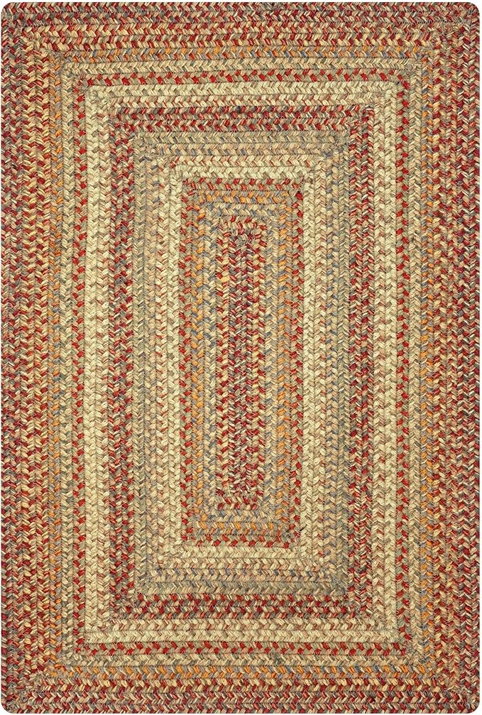 Harvest Multicolor Small Braided Rugs, 2x3' Rectangle - Handmade with Jute, Warm Country Decor, Perfect for Bathrooms and Entryways - Durable and Easy to Clean