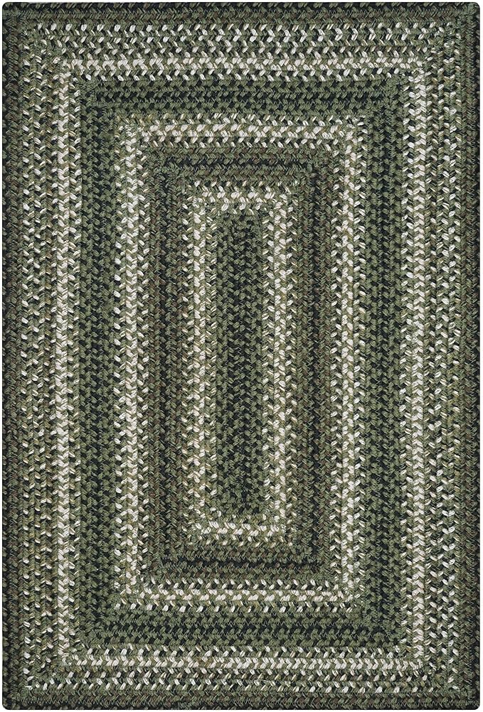 Homespice Pinecone Braided Area Rug 5x8' - Jute Braided Natural Rugs for Living Room for Rustic Country Decor