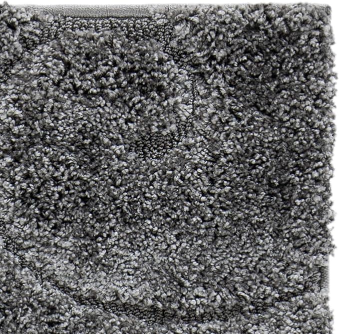 SAFAVIEH Florida Shag Collection Area Rug - 6'7" Square, Grey, Scroll Design, Non-Shedding & Easy Care, 1.2-inch Thick Ideal for High Traffic Areas in Living Room, Bedroom (SG455-8013)