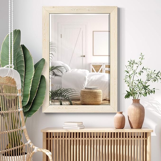 Wexford Home Barnwood Wood Full Length Mirror - Distressed White (AR1-L01)