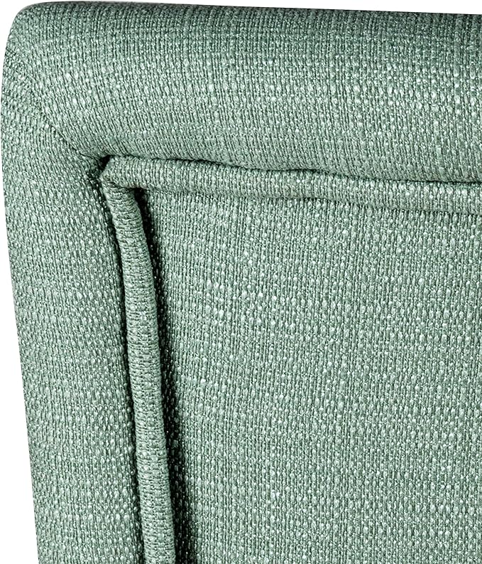 HomePop Home Decor | Classic Upholstered Parsons Dining Chairs | Set of 2 Accent Dining Chairs with Nailhead Trim, Sea Foam