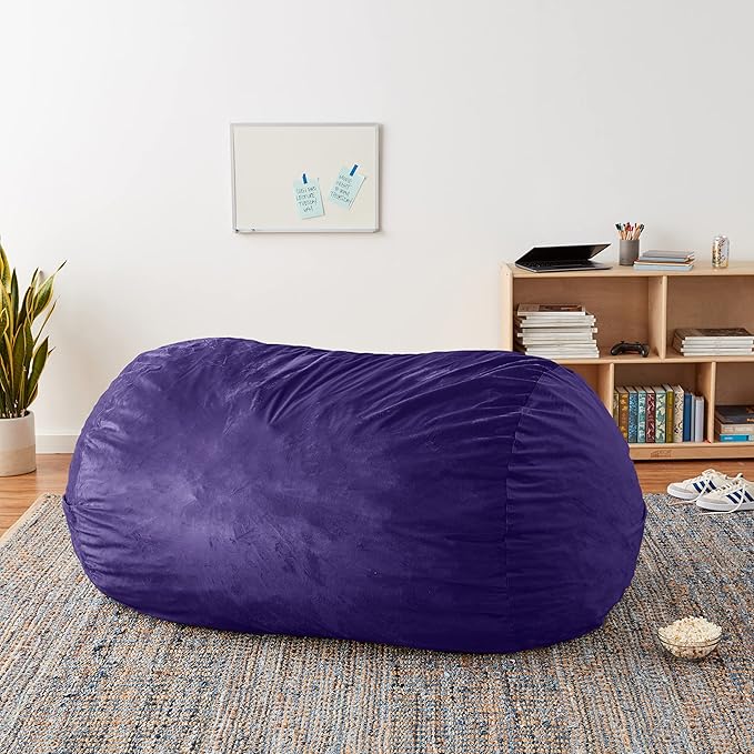 Sofa Sack Bean Bag Chair Cover, 6-Feet, Purple
