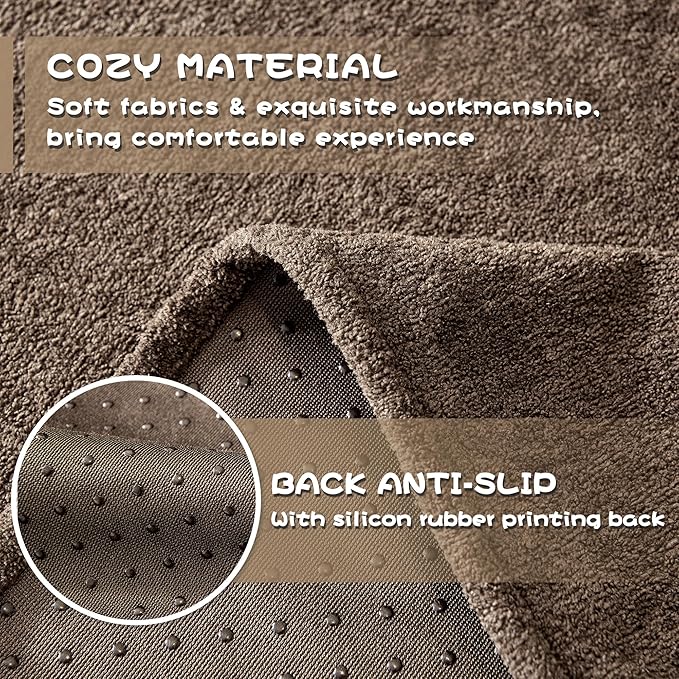 MYSKY HOME Couch Cover, Sofa Covers Washable, Sofa Slipcovers for 3 Cushion Couch Sofa, Pet Friendly Dog Couch Cover Furniture Protector Cover Non Slip Cover, 71"x 134", Brown