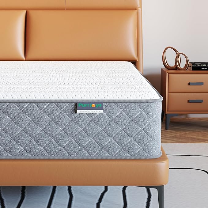 Firm Queen Mattress,10 Inch Hybrid Queen Size Mattress in a Box with Gel Memory Foam, Pocket Innerspring, Pressure Relief, Motion Isolation, Non-Fiberglass - Firm