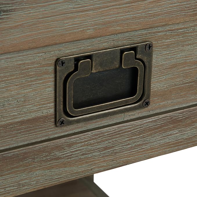 SIMPLIHOME Monroe SOLID ACACIA WOOD 22 inch Wide Square Rustic End Table in Distressed Grey for the Living Room and Bedroom