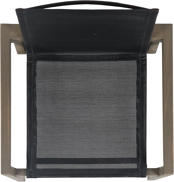 Merax Mesh Seating Solid Wood Dining Chairs Set of 2, French Country Style Accent Side Seating Furniture for Kitchen, Living Room, Textile Back,Grey