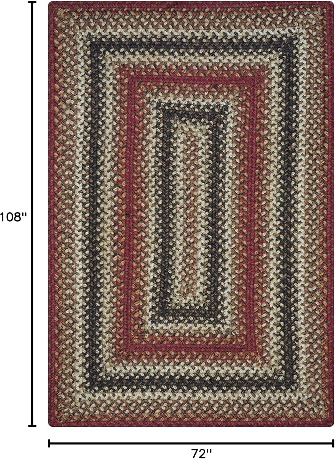 Homespice Chester 6x9' Braided Area Rug, Ideal for a Rustic Bedroom