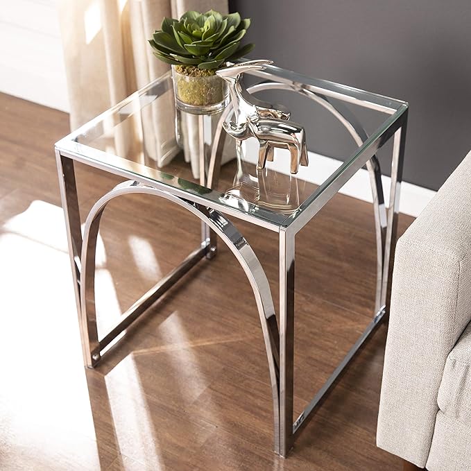 SEI Furniture Stevenly End Table, Chrome