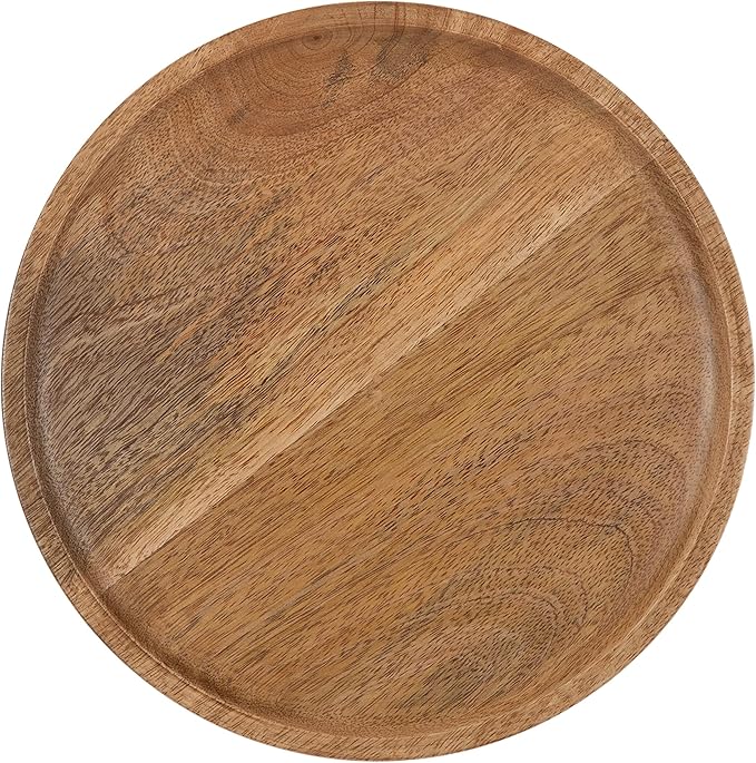 Kate and Laurel Xyler Round Wood and Metal Drink Table, 10 x 10 x 24, Natural Brown Wood and Black, Transitional Plant Pedestal Table for Storage and Display