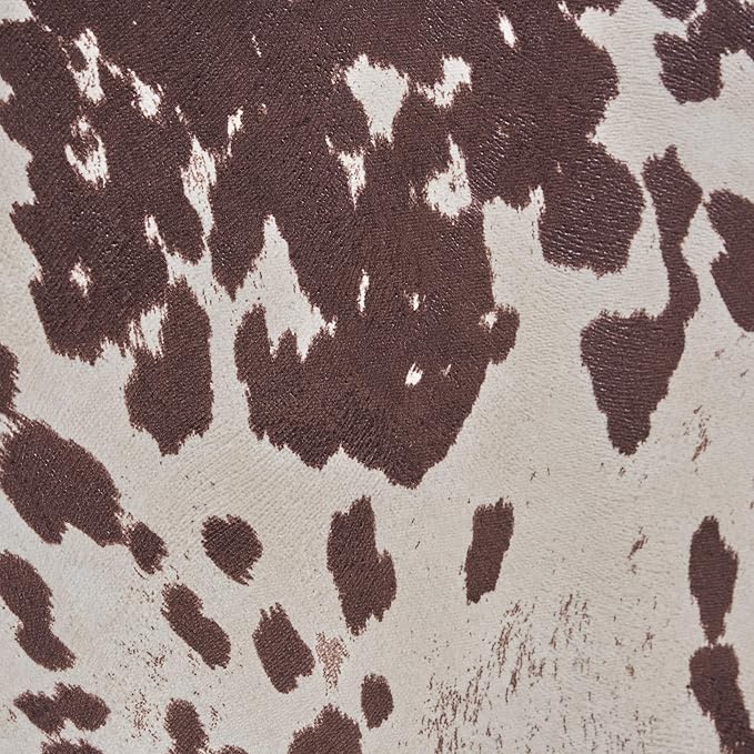 Christopher Knight Home Pertica Contemporary Velvet Dining Chairs, 2-Pcs Set, Milk Cow / Dark Brown