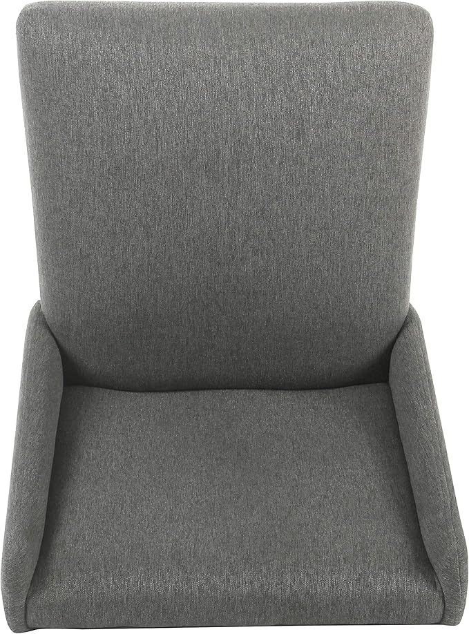 Homepop Home Decor | Modern Counter Stool | Counter Stools With Back | Decorative Home Furniture, Gray 24 inch, Pewter Woven