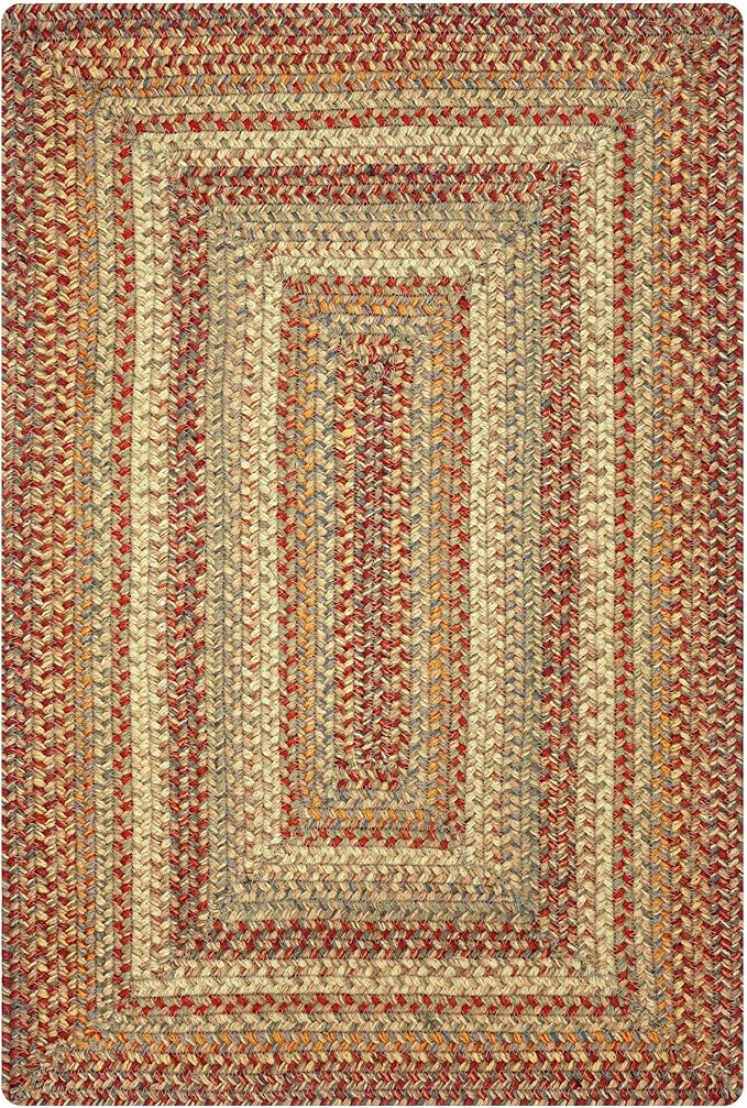 Homespice 27x45” Brown Rect. Braided Rug. Harvest Brown Jute Rug. Uses- Entryway, Kitchen Rugs, Bathroom Rugs. Reversible, Rustic, Country, Primitive, Farmhouse Decor Rug