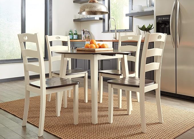 Signature Design by Ashley Woodanville Dining Room Table, Two-Tone White