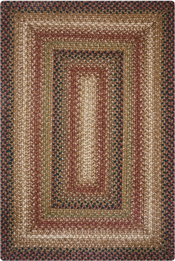 Gingerbread Brown Jute Braided Rug, 20x30 Rectangle - Perfect Country Decor for Kitchen, Entryway, Everywhere