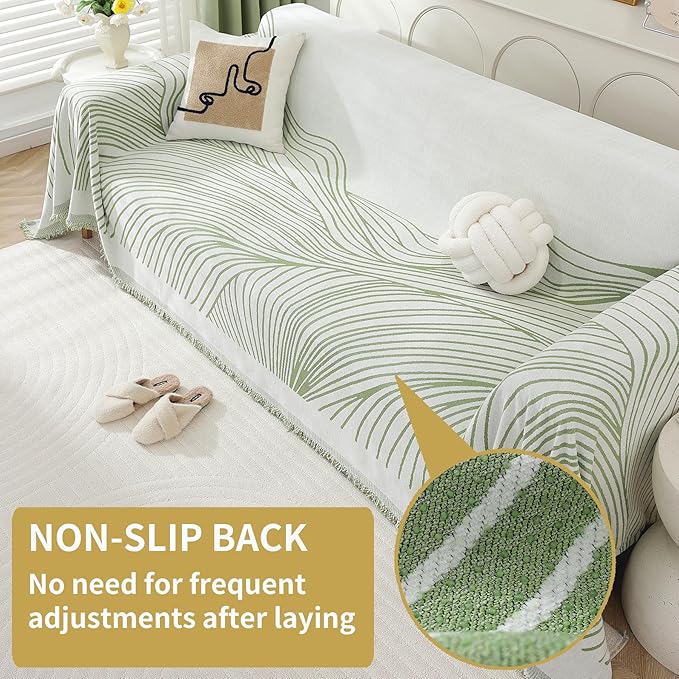 Non Slip Sofa Covers Couch Covers for 3 Cushion Couch Sofa Pet Friendly Washable Couch Covers for Sofa, Soft Thick Sectional Couch Covers L Shape Furniture Protector for Kids, Dogs 71" X134"