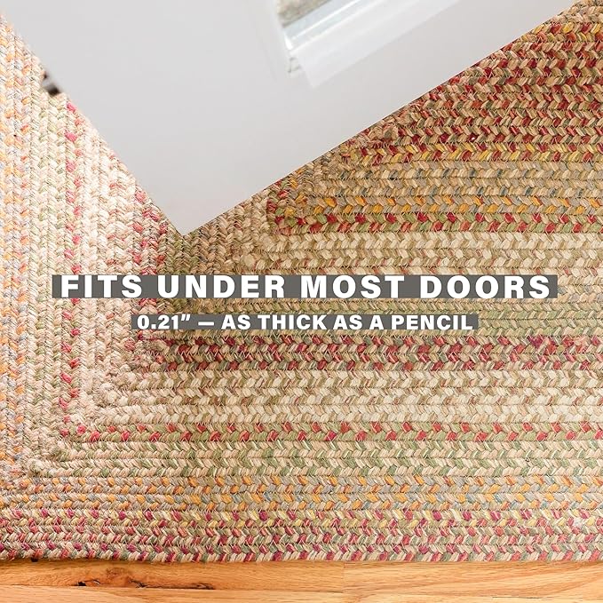 Homespice 27x45” Brown Rect. Braided Rug. Harvest Brown Jute Rug. Uses- Entryway, Kitchen Rugs, Bathroom Rugs. Reversible, Rustic, Country, Primitive, Farmhouse Decor Rug