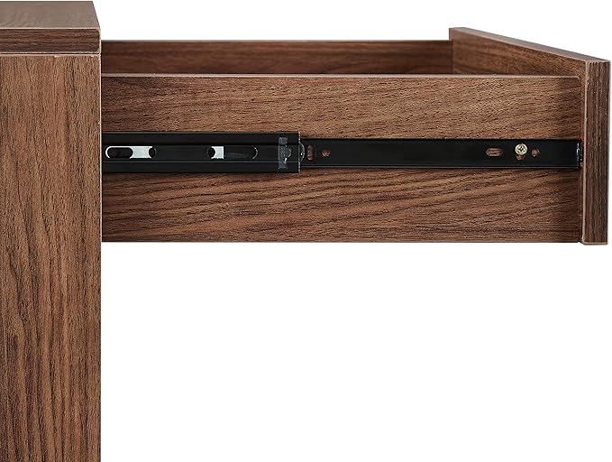 Crosley Furniture Liam End Table and Record Player Stand with Storage for Vinyl Records, Walnut