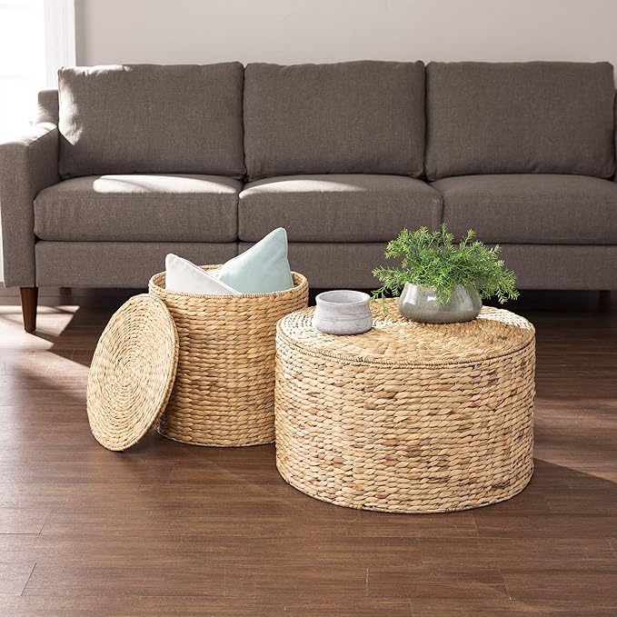 SEI Furniture Satalia Table Set, Natural