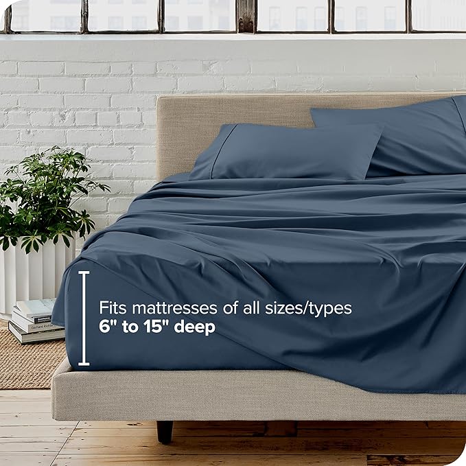 Bare Home Twin XL Sheet Set - College Dorm Size - Luxury 1800 Ultra-Soft Microfiber Twin Extra Long Bed Sheets - Deep Pockets - Easy Fit - Extra Soft - 3 Piece Set - Bed Sheets (Twin XL, Bering Sea)