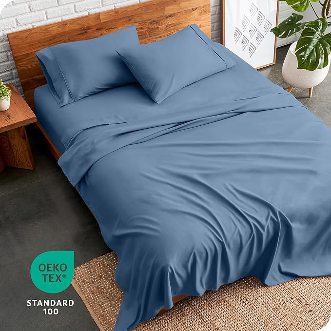 Bare Home Twin XL Sheet Set - College Dorm Size - Luxury 1800 Ultra-Soft Microfiber Twin Extra Long Bed Sheets - Deep Pockets - Easy Fit - Extra Soft - 3 Piece Set - Bed Sheets (Twin XL, Coronet Blue)