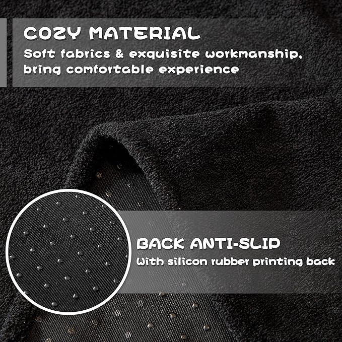 MYSKY HOME Black Couch Covers for Sectional Sofa, Couch Covers for Dogs Washable Couch Cover Blanket, Non Slip Sofa Slipcovers, Super Soft Sofa Towel for Kids, Pets, 91" x 134"