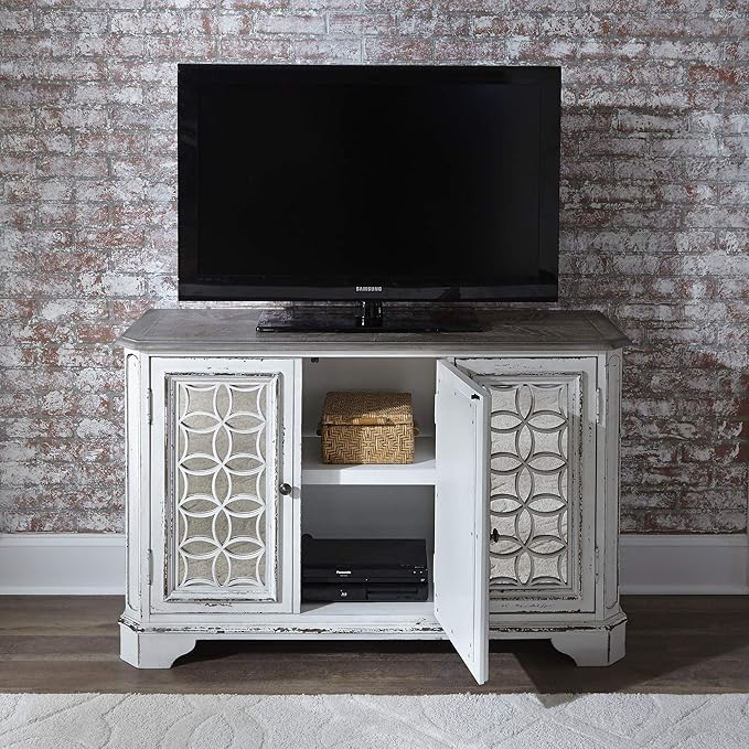Liberty Furniture Industries Magnolia Manor TV Console, W51 x D18 x H32, White
