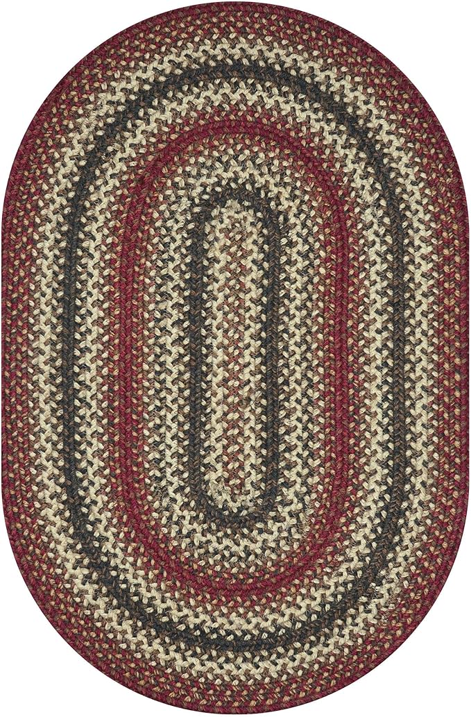Homespice Chester Oval Braided Rugs 20x30 Perfect for Any Kitchen, Bathroom or Entryway