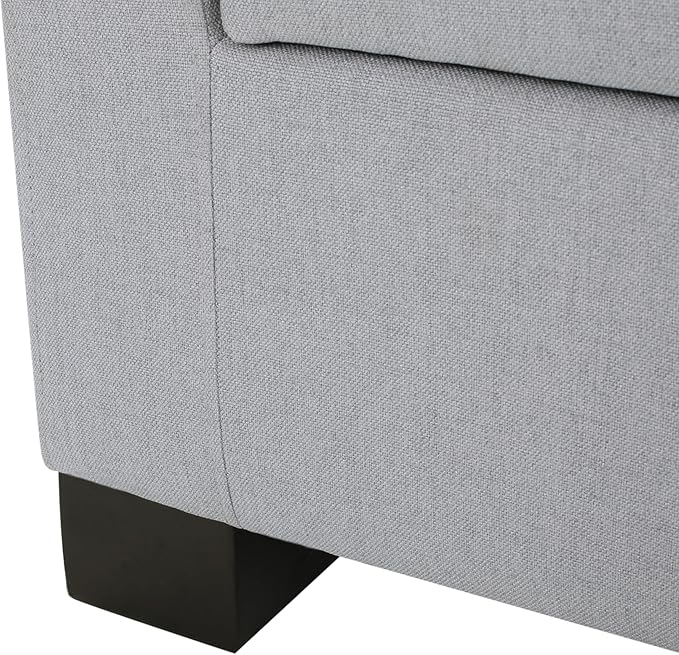 Ball & Cast 50.8" Upholstered Storage Ottoman with Tufted Waffle Stitch,End Bench w/Uses Pressure Hinges and Wood Legs,Entryway Fabric Footrest Stool for Living Room & Bedroom,Navy Blue