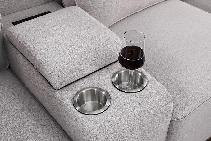 Leio Sectional Modular Sofa with Ottoman for Living Room, Apartment, Bedroom, Office, Dorm