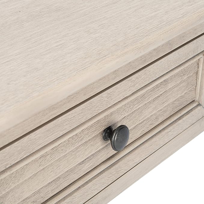 Safavieh Home Collection Tate Greige 2-Drawer Bottom Shelf Console Table