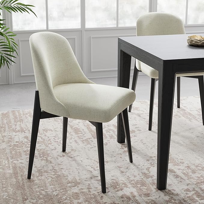 Casaphoria Wood Kitchen Table Set with 6 Chairs, 79" Rectangle Dining Kitchen Table & Chairs Set for 4-6, Modern Farmhouse Dining Table for Living Room, Easy Assembly, Black