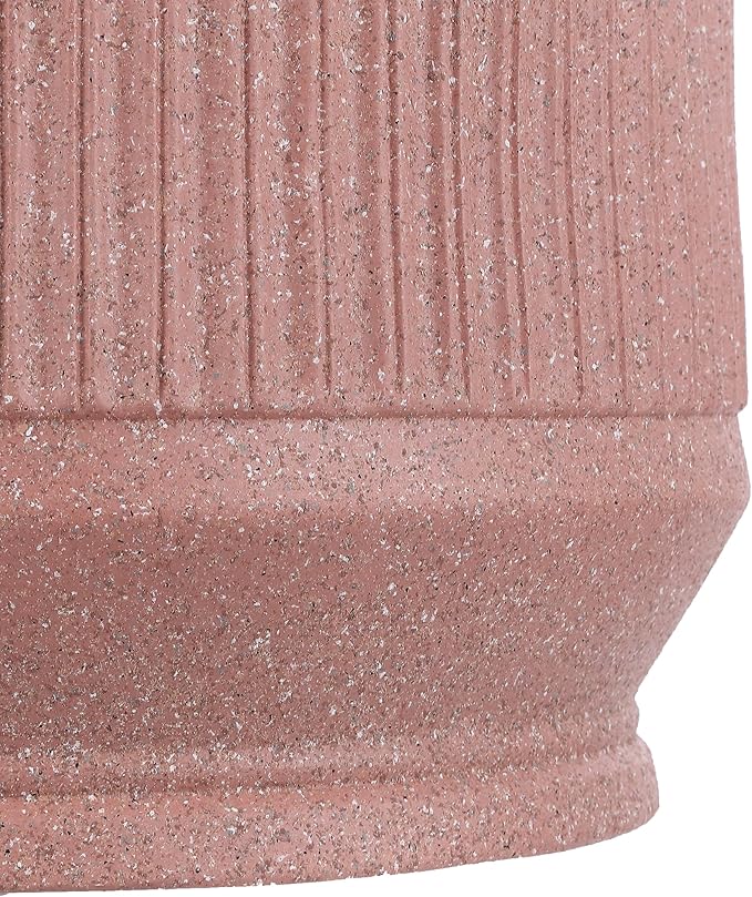 JONATHAN Y TBL1103B Kline 17.5" Mid-Century Modern Brutalist Indoor/Outdoor Accent Table Art Deco, Minimalist, Contemporary, Patio, Garden, Bathroom, Living Room, Pink Terrazzo Finish