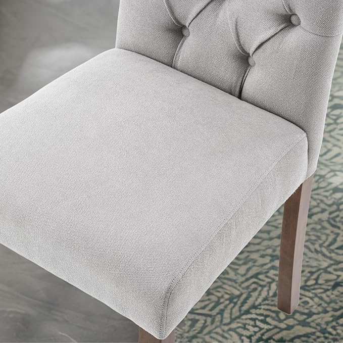 Tufted Upholstered Parsons Dining Chair with Sturdy Solid Wood Legs