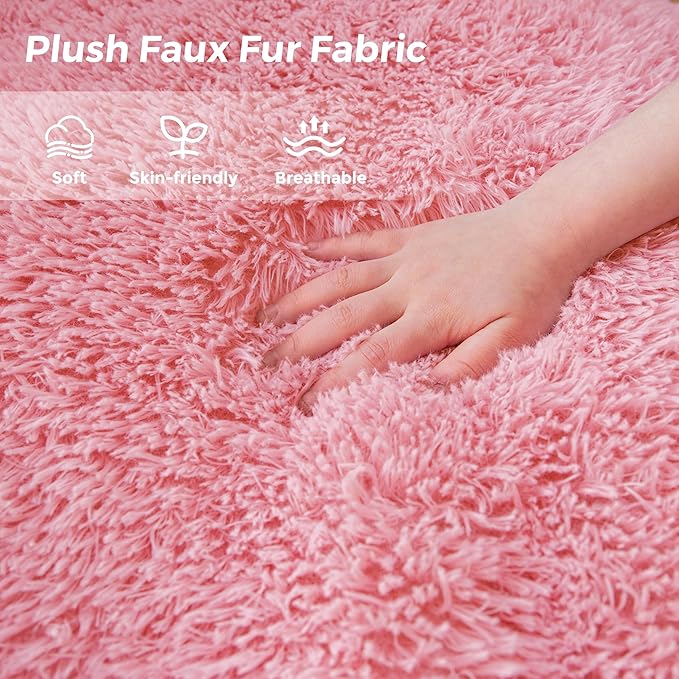 MAXYOYO Kids Bean Bag Chair, Stuffed Faux Fur Bean Bag for Toddler, Ultra Soft Floor Sofa with High-Density Foam Filling, Lazy Chair for Living Room, Playroom, Nursery Room