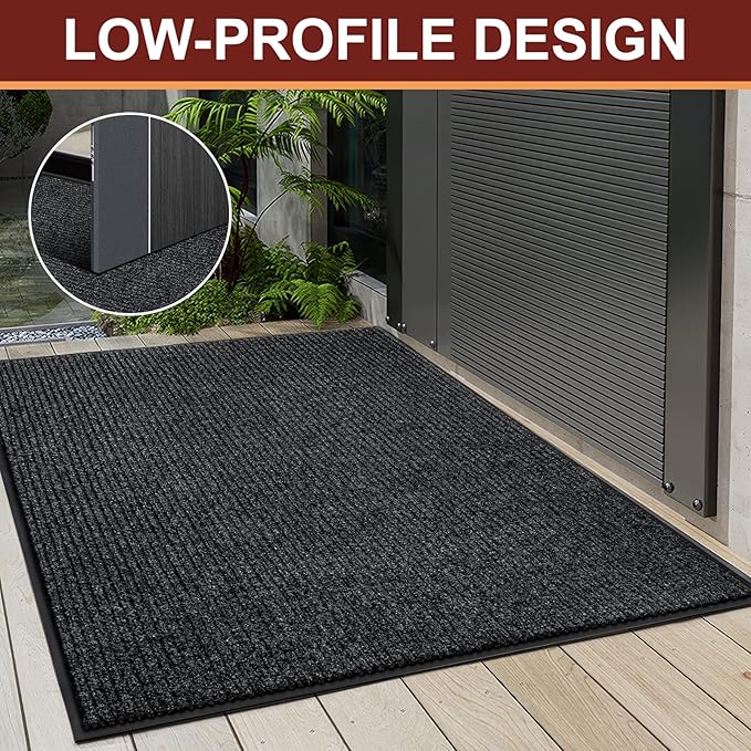 Vicwe Indoor Outdoor Door Mat, 3'x6' Heavy Duty Front Door Mat, Non-Slip Washable Doormats Entrance Mats, Dirt Resistant and Absorbent Doormat, Commercial Outdoor Entrance Floor Mat for Home Office