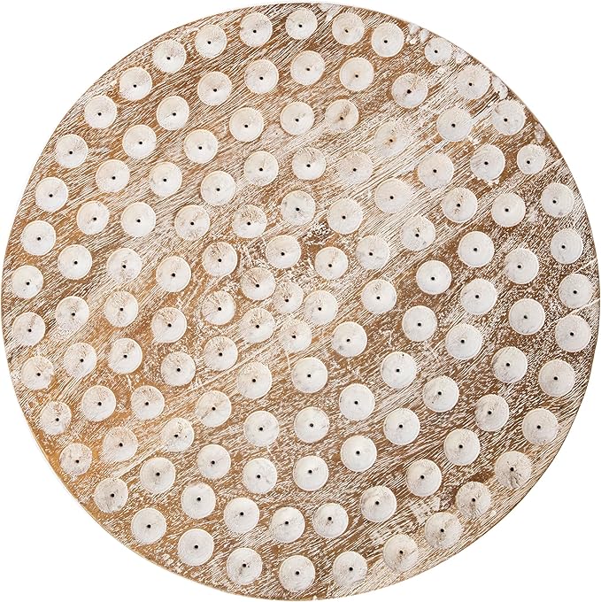 SEI Furniture Campti Round Accent Table, White
