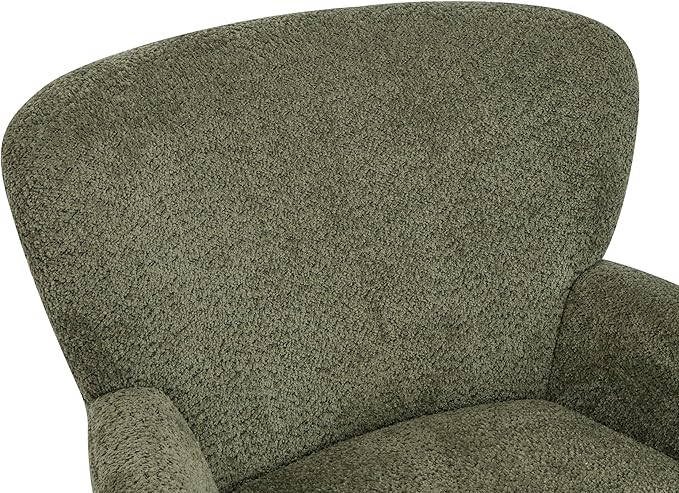 Christopher Knight Home Colby Boucle Upholstered Club Chair, Living Room Accent Chair, Wooden Frame, Flared Armrest, Plush Thick Cushion, Reading Lounge Chair, Space-Saving Furniture, Olive Green