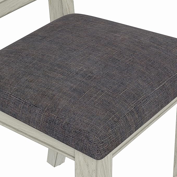 Solid Wood Dining Table, Part of Dining Table Set- Mix and Match Table, Chair, and Bench Sold Separately for Dining Room, Kitchen, Grey