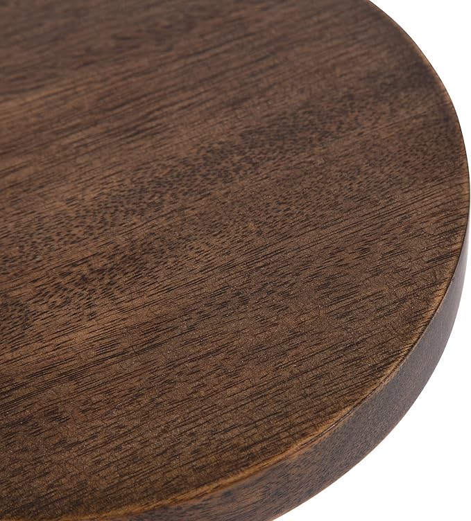 Kate and Laurel Wegner Traditional Wooden Round Drink Table, 8 x 23, Rich Brown, Elegant and Durable Pedestal Table for Use as Small Drink Table, Plant Stand, or Decorative Item Display