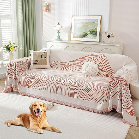 Non Slip Sofa Covers Couch Covers for 2 Cushion Couch Sofa Pet Friendly Washable Couch Covers for Sofa, Soft Thick Sectional Couch Covers L Shape Furniture Protector for Kids, Dogs 71" X102"