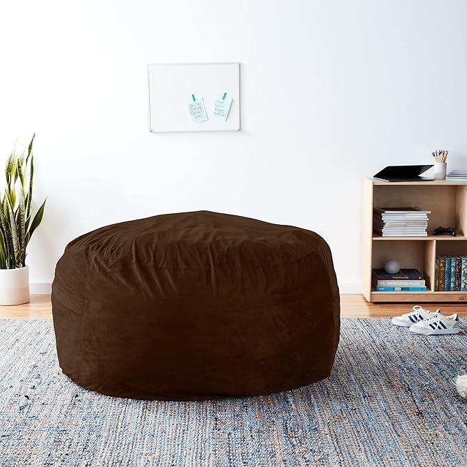 Sofa Sack Bean Bag Chair Cover, 5-Feet, Chocolate