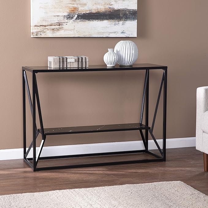SEI Furniture Argall Console Table, Black