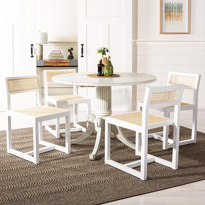 Safavieh Home Forest Traditional Antique White Drop Leaf Dining Table