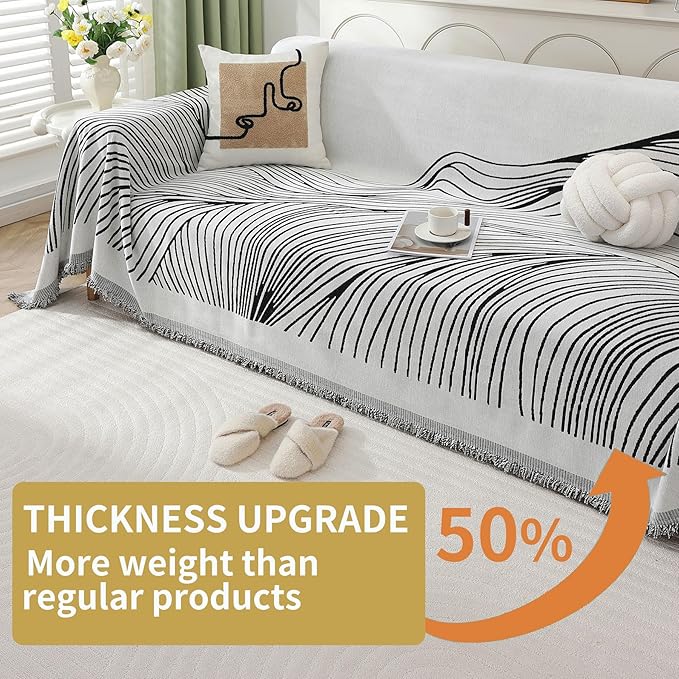 Non Slip Sofa Covers Couch Covers for 3 Cushion Couch Sofa Pet Friendly Washable Couch Covers for Sofa, Soft Thick Sectional Couch Covers L Shape Furniture Protector for Kids, Dogs 91" X134"