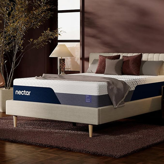 Nectar Luxe 14” King Mattress - Medium Firm - Contouring Memory Foam - Cooling Upgrade - 3” Pressure Relief Layer - Responsive Support - Mattress in a Box - 365-Night Trial & Forever Warranty