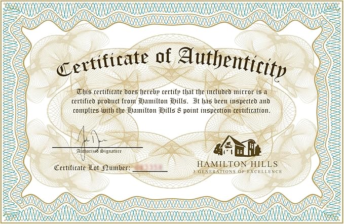 Hamilton Hills 30x40 inch Bathroom Mirror Cabinet - Large Rectangular Wall-Mounted Mirrors for Bathroom - 1/2 inch Floating Frame Vanity Mirror with Nickel Glass - Hangs Horizontal or Vertical