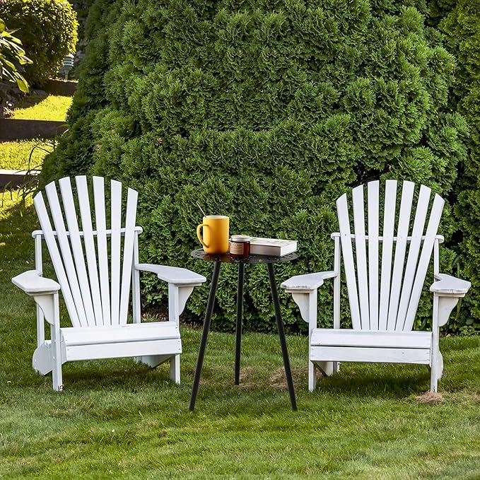 1 Pack Metal Outdoor Side Tables Small Outside End Table for Patio Round Accent Garden Corner Table for Small Spaces, Balcony, Porch Plant Stand Indoor