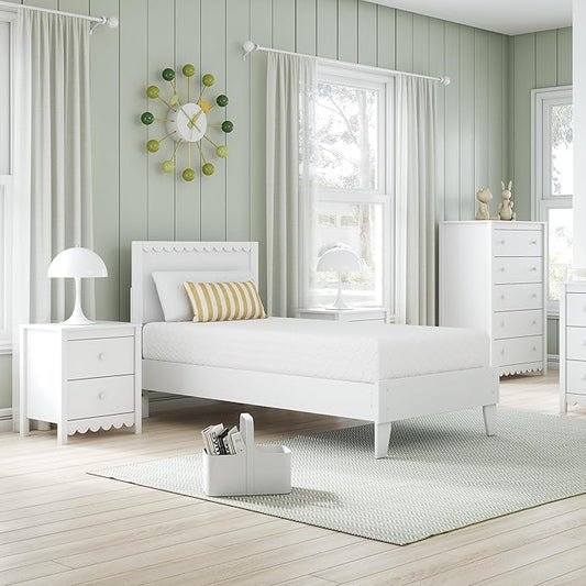 Signature Design by Ashley Twin Size Chime 10 Inch Medium Firm Memory Foam Mattress with Green Tea & Charcoal Gel for Pressure Relief, Fiberglass Free, Mattress In A Box